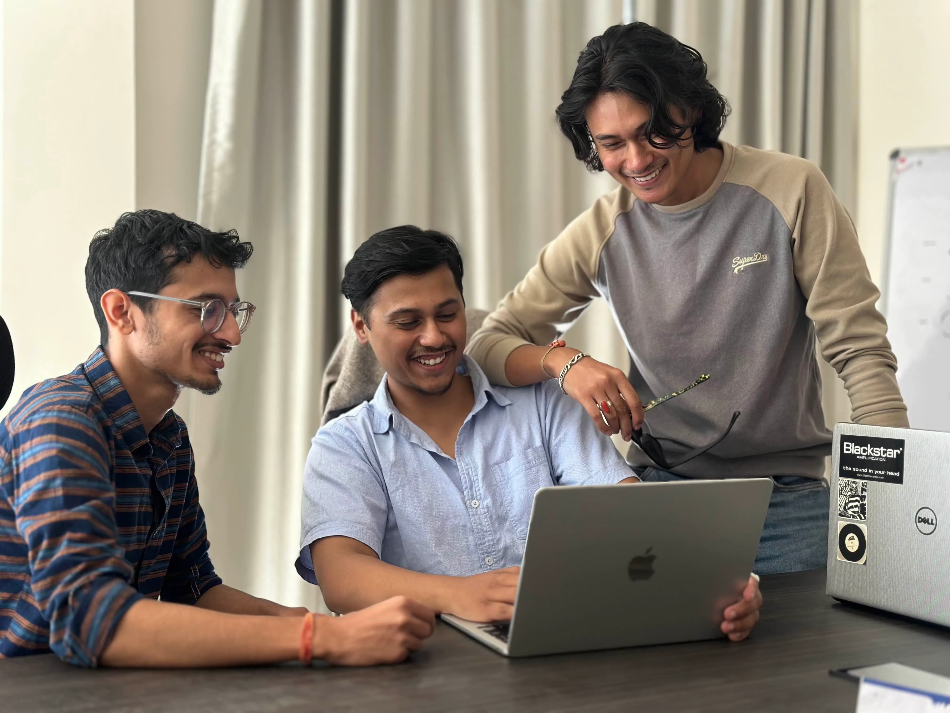 Team collaborating remotely